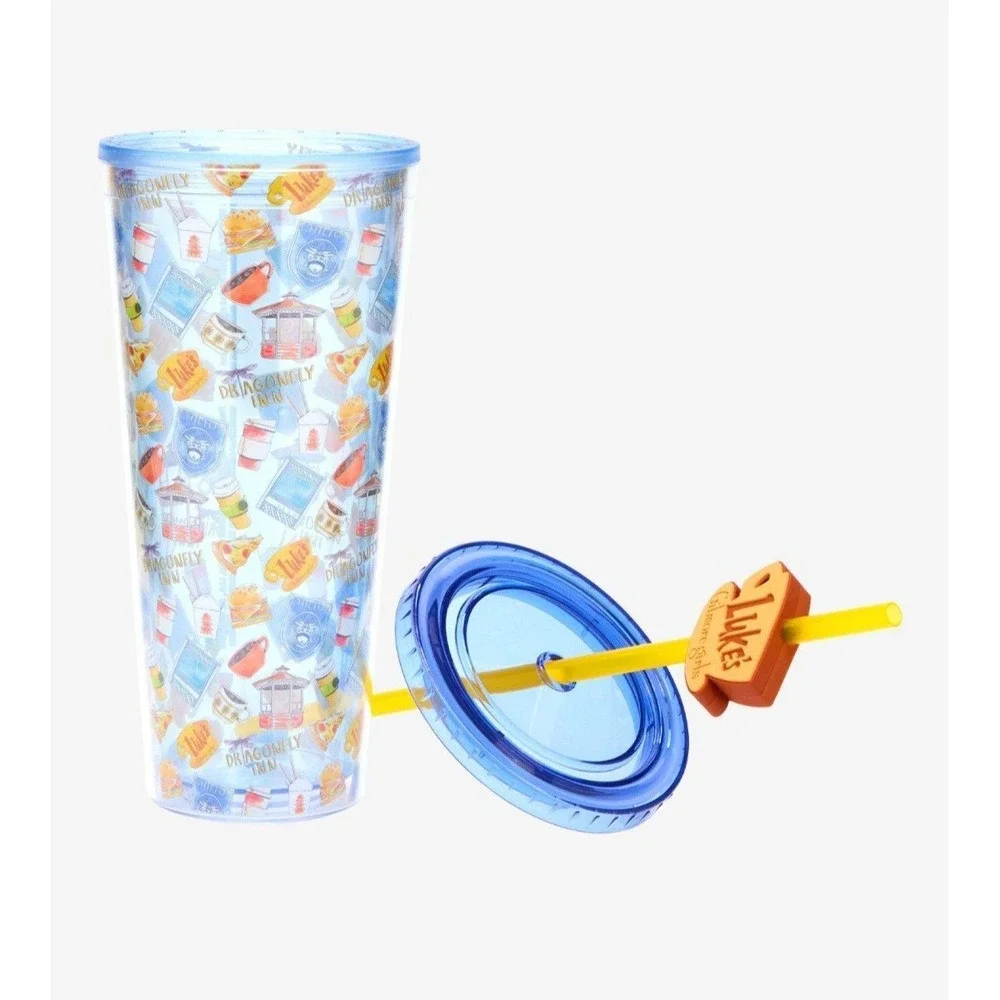 Gilmore Girls Luke's Diner Foodie Carnival Acrylic Tumbler & Straw Topper 24 oz.